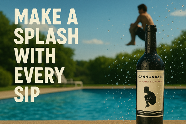 Sipping: Because wine should be fun. Splash big with Cannonball Wines. 🍷💦